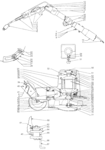 Page A Diagram and Parts List for 8220 Type 31 Black and Decker Trimmer